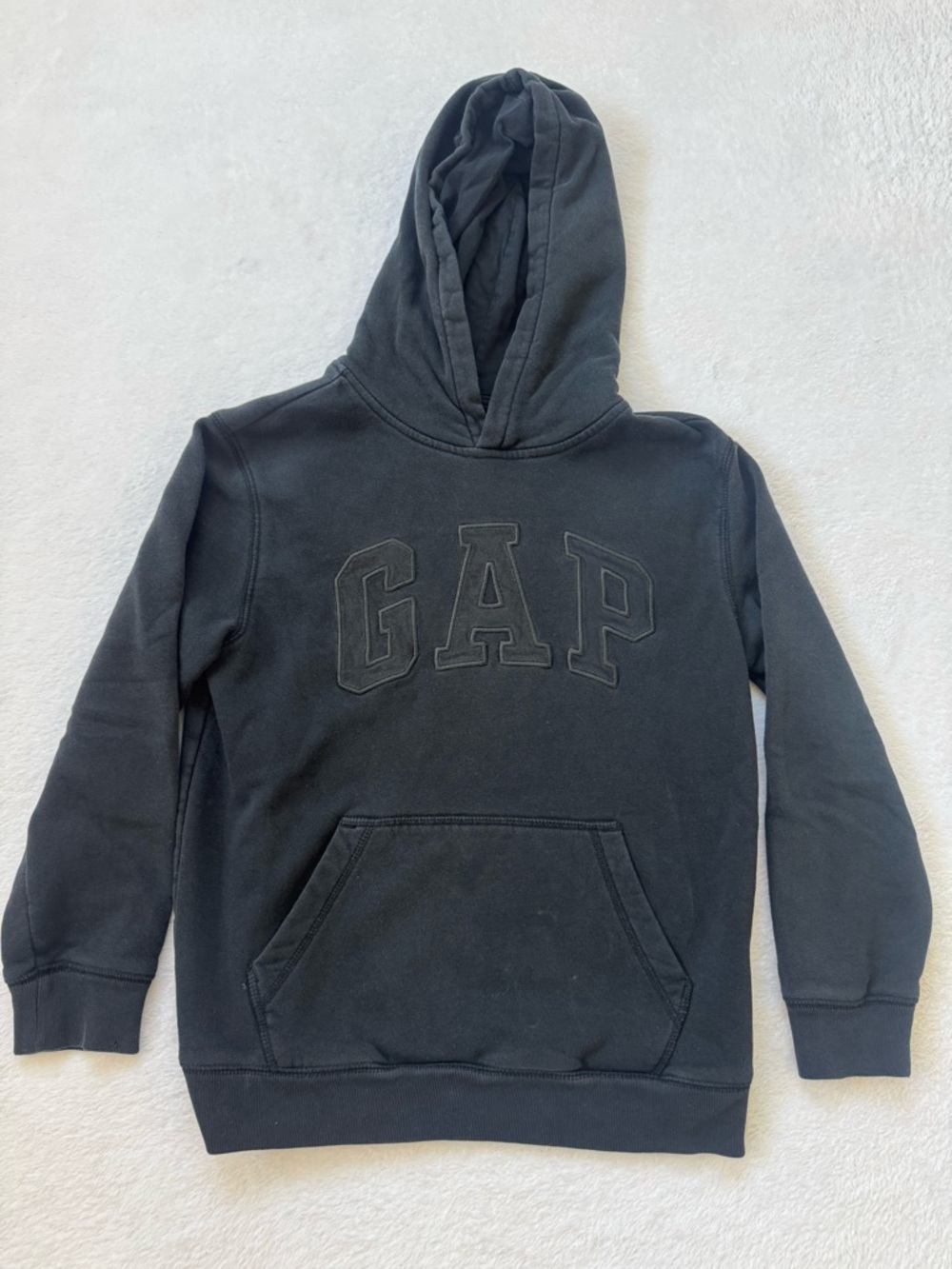 GAP Black Pullover Hoodie with Embroidered Logo